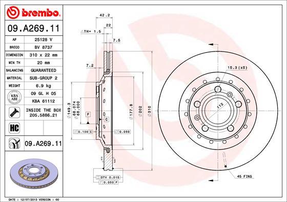 AP 25128 V - Спирачен диск vvparts.bg