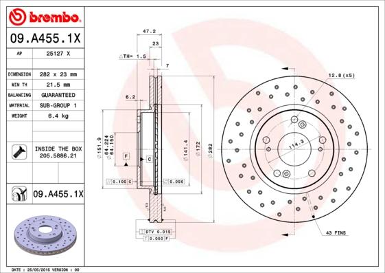 AP 25127 X - Спирачен диск vvparts.bg