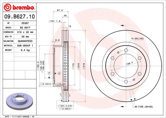 AP 25367 - Спирачен диск vvparts.bg