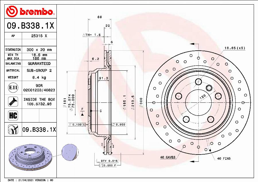 AP 25315 X - Спирачен диск vvparts.bg