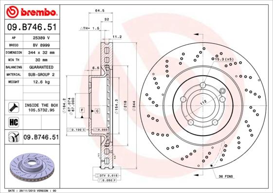 AP 25389 V - Спирачен диск vvparts.bg