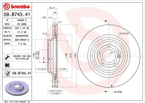 AP 25386 V - Спирачен диск vvparts.bg