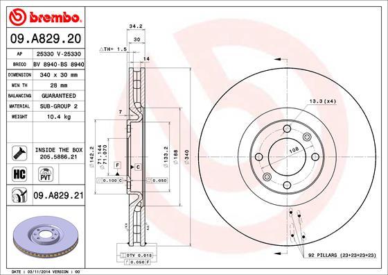 AP 25330 - Спирачен диск vvparts.bg