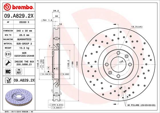 AP 25330 X - Спирачен диск vvparts.bg