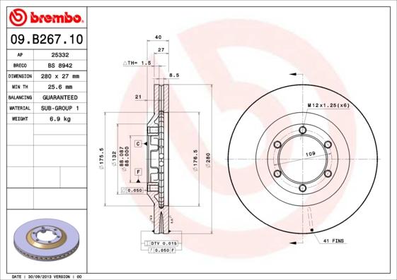 AP 25332 - Спирачен диск vvparts.bg