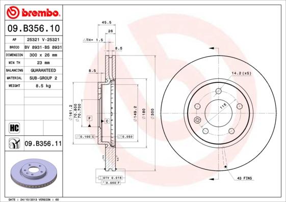 AP 25321 - Спирачен диск vvparts.bg