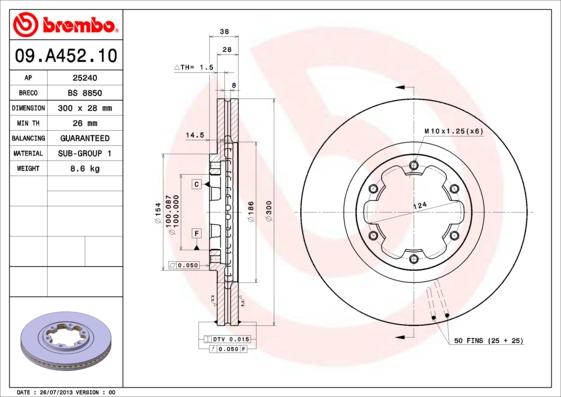 AP 25240 - Спирачен диск vvparts.bg