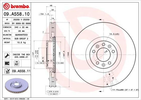 AP 25259 - Спирачен диск vvparts.bg