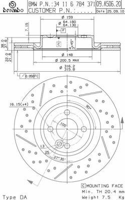 AP 25253 - Спирачен диск vvparts.bg