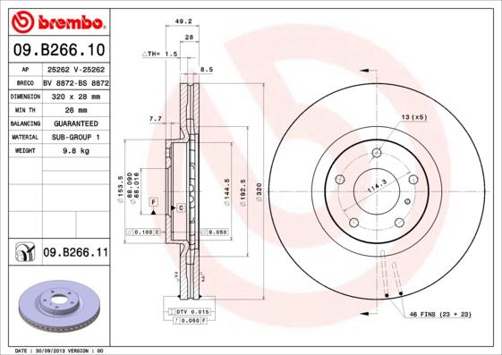 AP 25262 V - Спирачен диск vvparts.bg