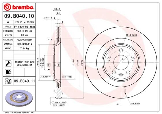 AP 25215 - Спирачен диск vvparts.bg