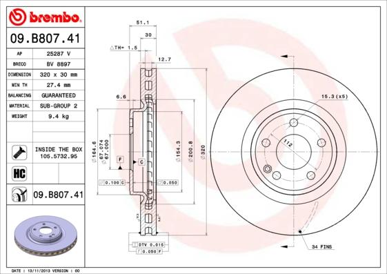 AP 25287 V - Спирачен диск vvparts.bg