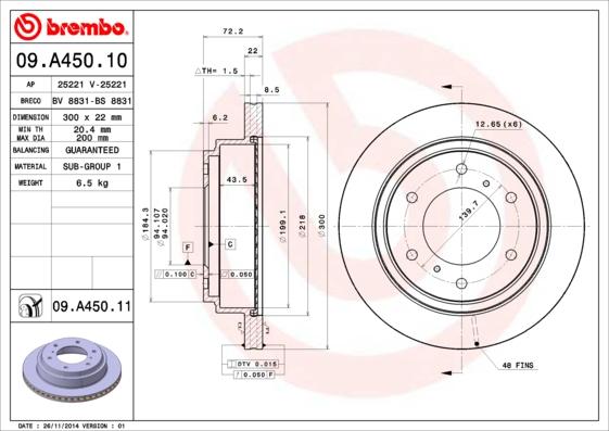 AP 25221 - Спирачен диск vvparts.bg