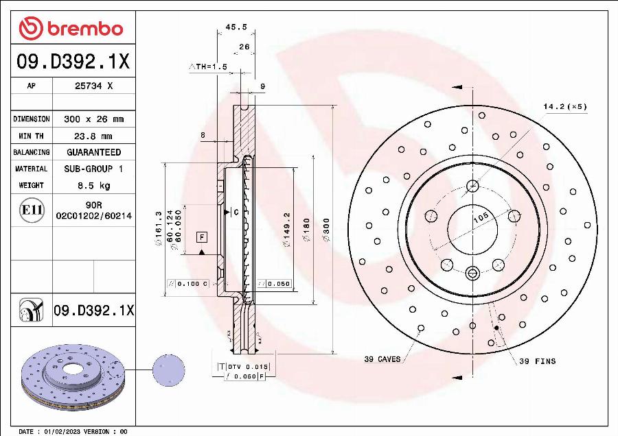 AP 25734 X - Спирачен диск vvparts.bg