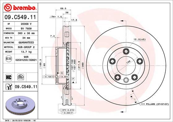 AP 20068V - Спирачен диск vvparts.bg