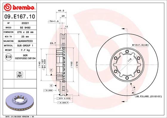 AP 20278 - Спирачен диск vvparts.bg