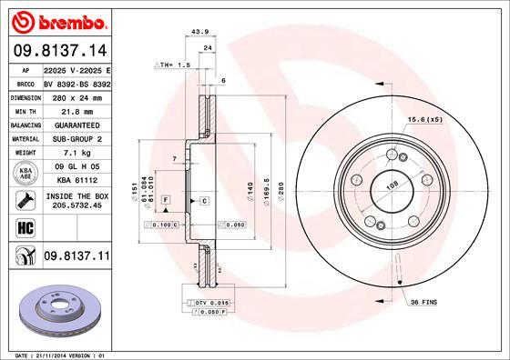 AP 22025 V - Спирачен диск vvparts.bg