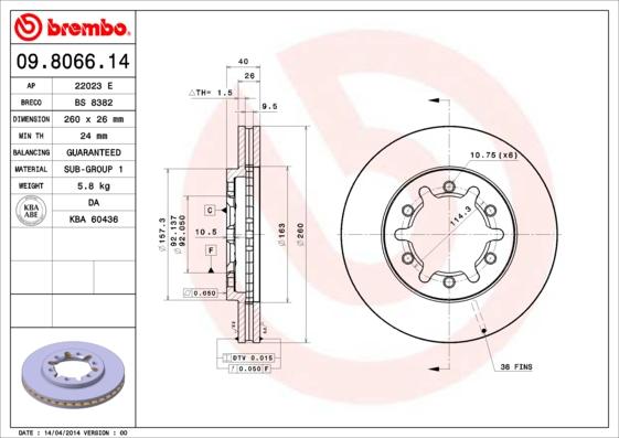 AP 22023 E - Спирачен диск vvparts.bg