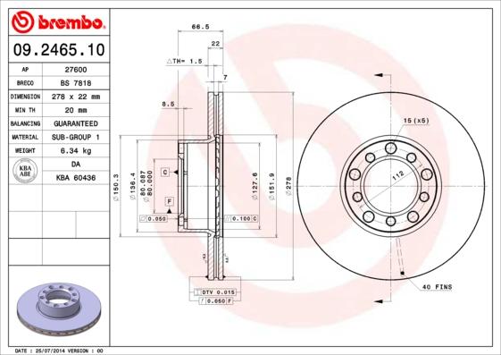 AP 27600 - Спирачен диск vvparts.bg