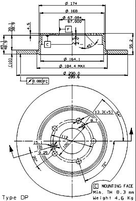 AP X 14849 - Спирачен диск vvparts.bg