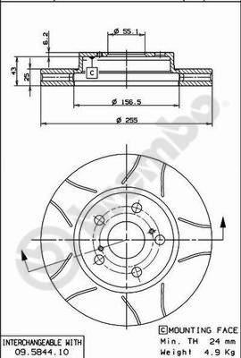 AP X 24520 - Спирачен диск vvparts.bg