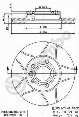 AP X 24628 - Спирачен диск vvparts.bg