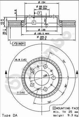 AP X 24845 - Спирачен диск vvparts.bg