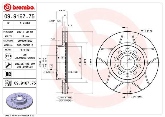 AP X 24853 - Спирачен диск vvparts.bg