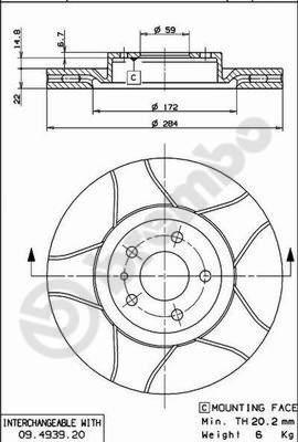 AP X 24243 - Спирачен диск vvparts.bg