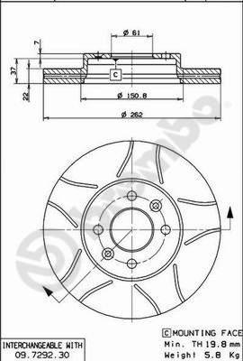 AP X 24721 - Спирачен диск vvparts.bg