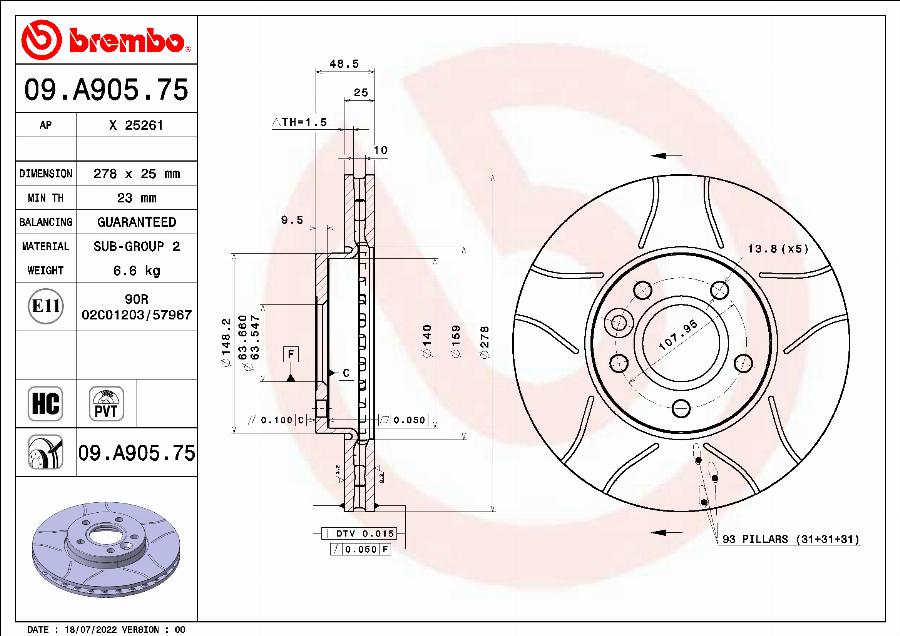 AP X 25261 - Спирачен диск vvparts.bg