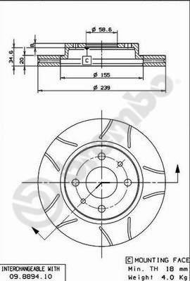 AP X 26148 - Спирачен диск vvparts.bg