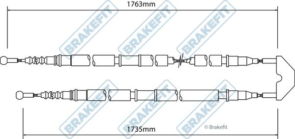 APEC BBC3454 - Жило, ръчна спирачка vvparts.bg