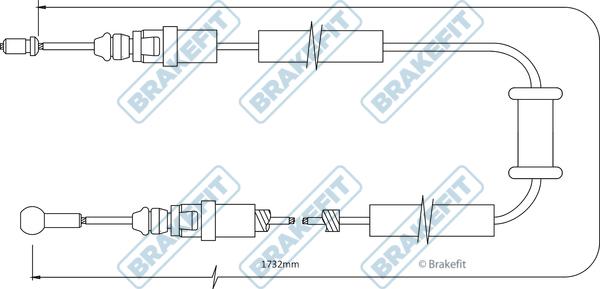 APEC BBC3476 - Жило, ръчна спирачка vvparts.bg