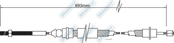 APEC BBC3347 - Жило, ръчна спирачка vvparts.bg