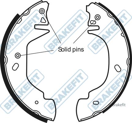 APEC BSH1098 - Комплект спирачна челюст vvparts.bg