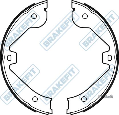 APEC BSH1046 - Комплект спирачна челюст, ръчна спирачка vvparts.bg