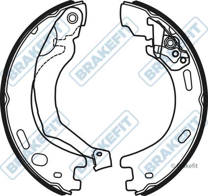 APEC BSH1059 - Комплект спирачна челюст, ръчна спирачка vvparts.bg