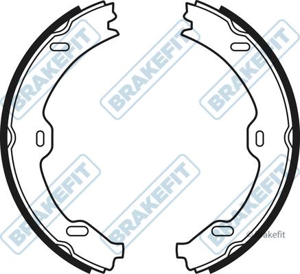 APEC BSH1051 - Комплект спирачна челюст, ръчна спирачка vvparts.bg