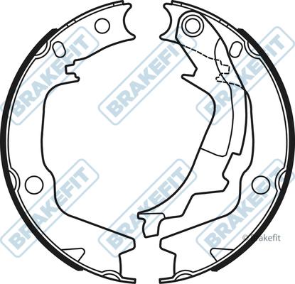 APEC BSH1067 - Комплект спирачна челюст, ръчна спирачка vvparts.bg