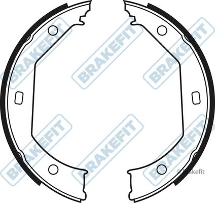 APEC BSH1019 - Комплект спирачна челюст, ръчна спирачка vvparts.bg