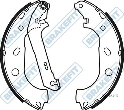 APEC BSH1034 - Комплект спирачна челюст vvparts.bg