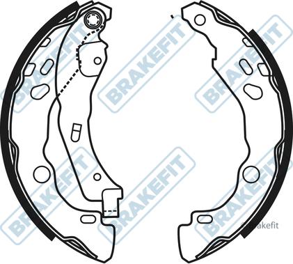 APEC BSH1033 - Комплект спирачна челюст vvparts.bg