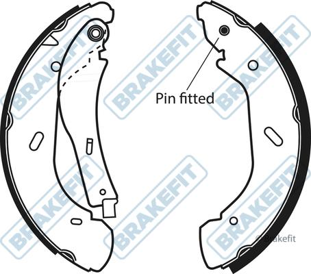 APEC BSH1025 - Комплект спирачна челюст vvparts.bg