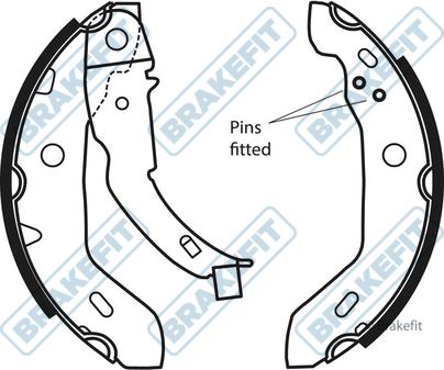 APEC BSH1103 - Комплект спирачна челюст vvparts.bg