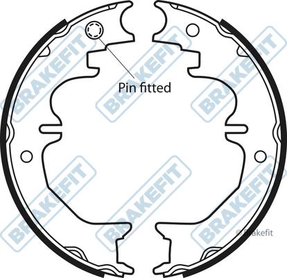 APEC BSH1124 - Комплект спирачна челюст, ръчна спирачка vvparts.bg