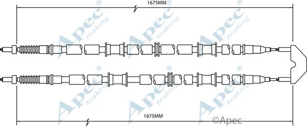 APEC CAB1499 - Жило, ръчна спирачка vvparts.bg