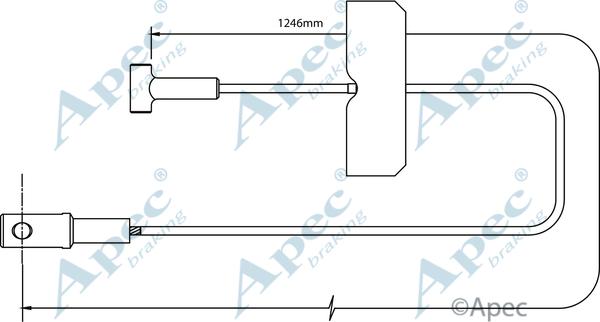 APEC CAB1495 - Жило, ръчна спирачка vvparts.bg