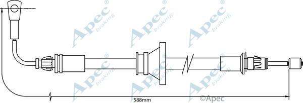 APEC CAB1496 - Жило, ръчна спирачка vvparts.bg