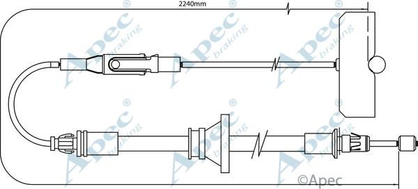 APEC CAB1491 - Жило, ръчна спирачка vvparts.bg